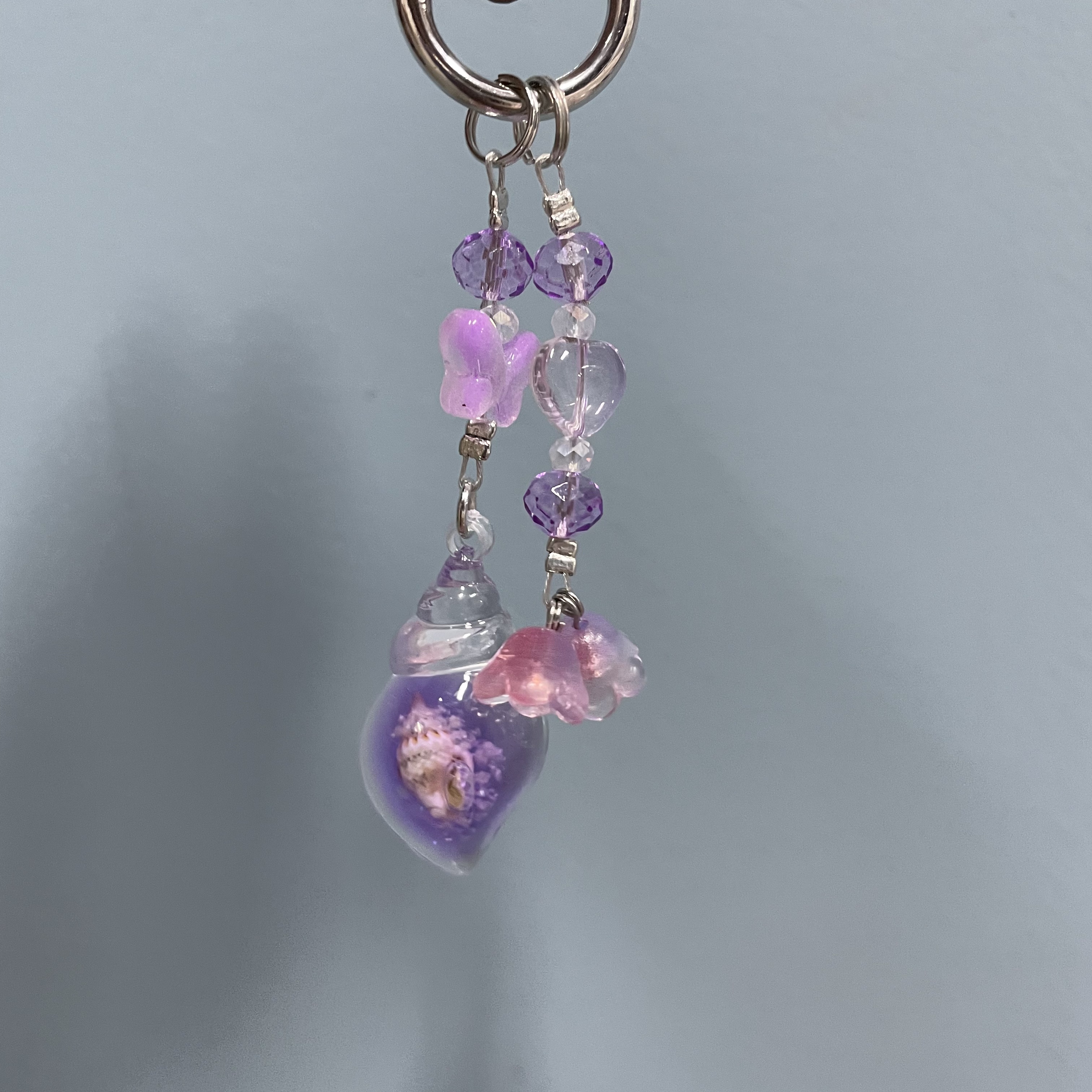 紫色夜光海螺手机坠E794