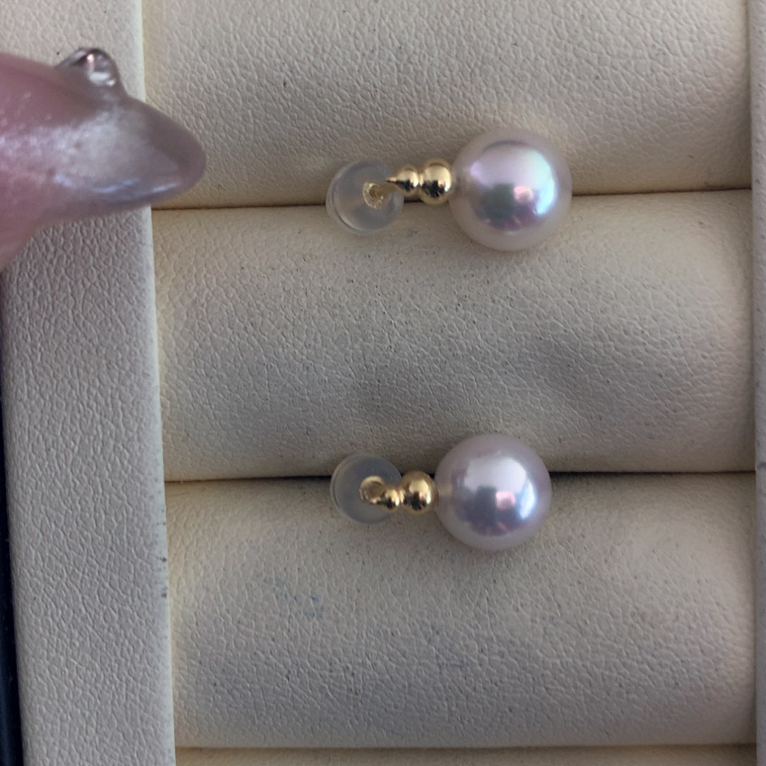 海水珍珠耳饰18K金镶嵌