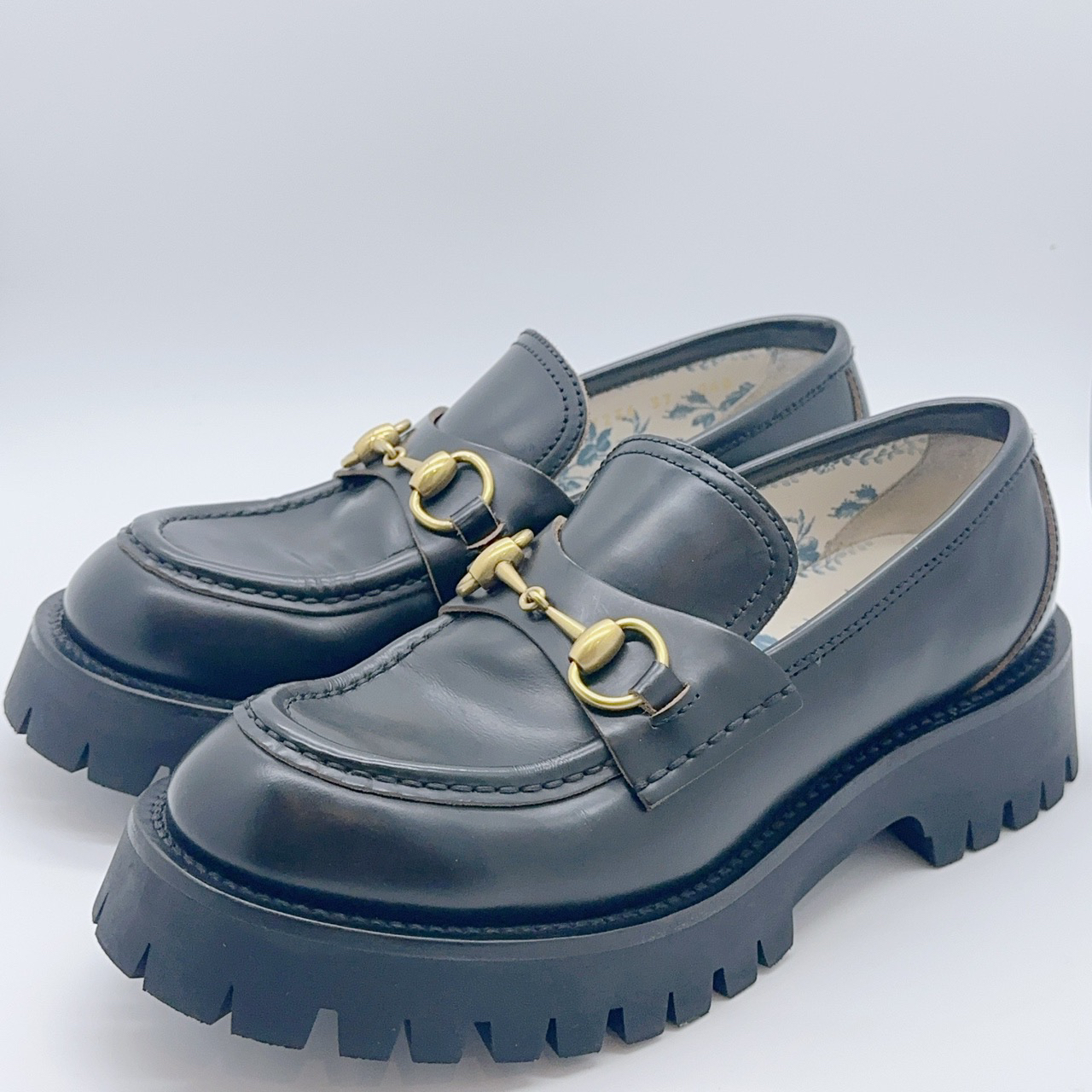 99新 GUCCI/古驰 37码/98新/古驰/Gucci/小蜜蜂刺绣马衔扣乐福鞋