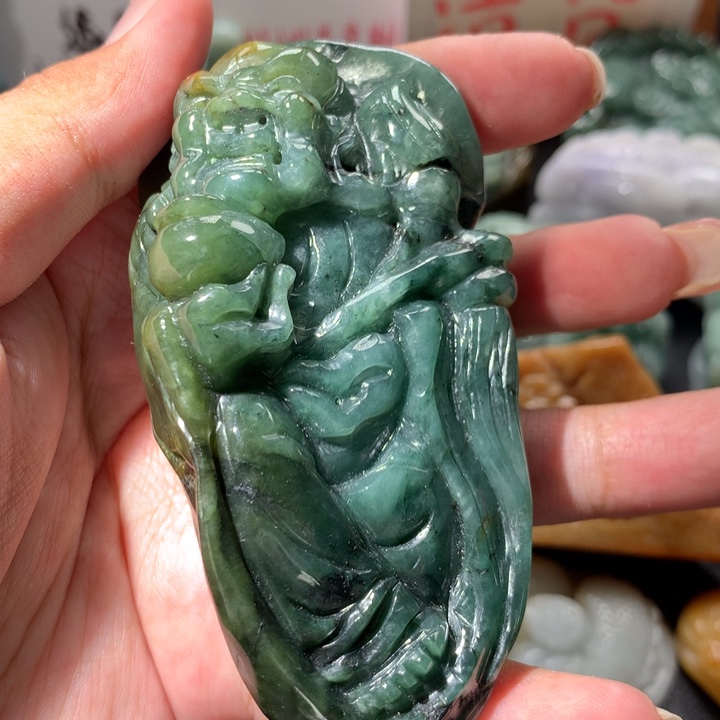 翡翠未镶嵌颈饰保真天然a货翡翠