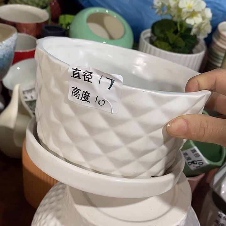 陶摆件陶盆有孔 瑕疵介意勿拍