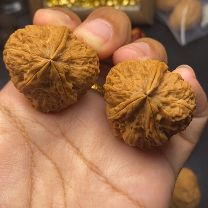 把件文玩核桃35尺三棱