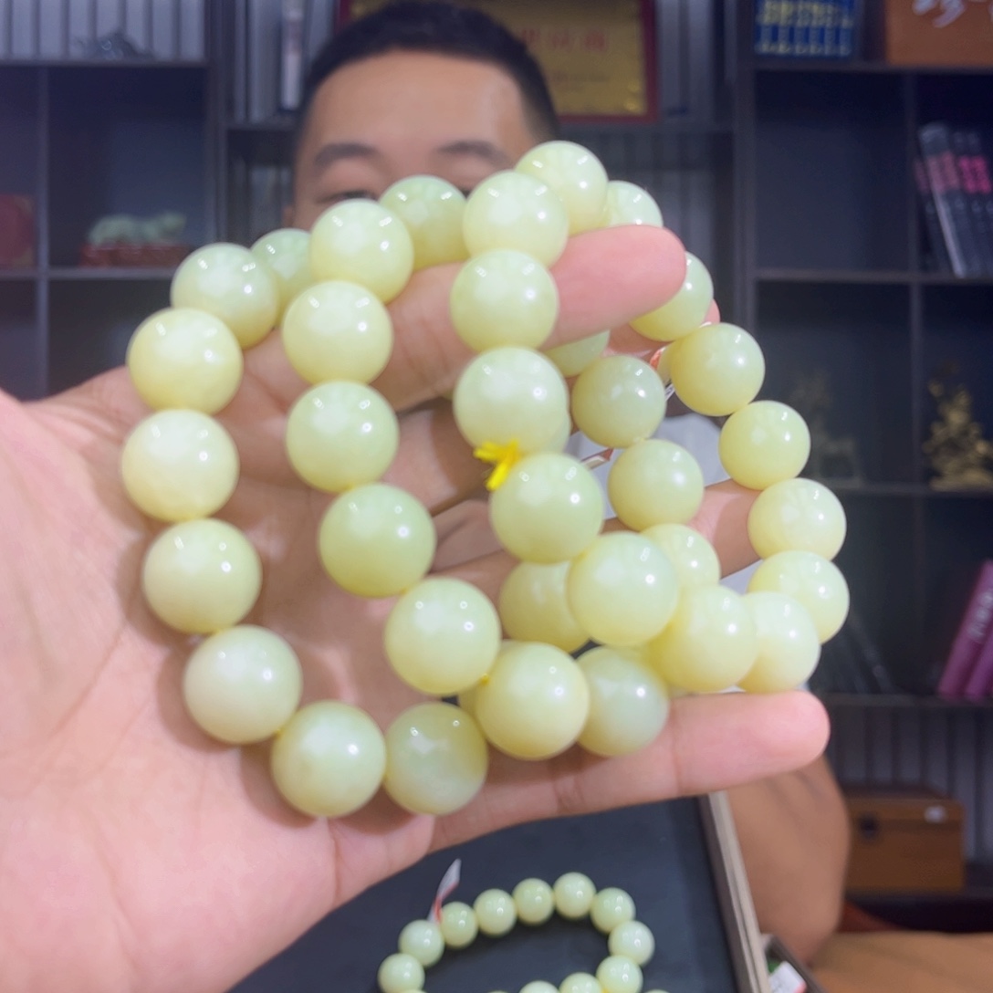 未镶嵌手串和田玉纯天然新疆若羌黄口料卡16多样性发其一