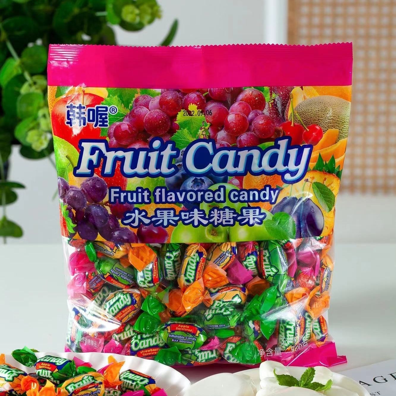 【500g*1袋】爆浆马拉西亚水果软糖办公室年货糖果休闲零食