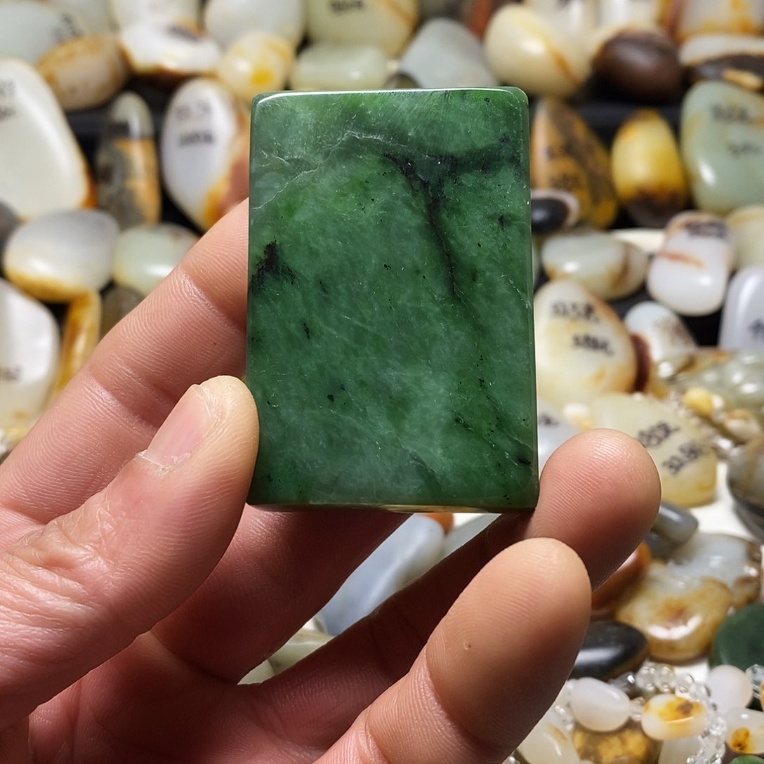 和田玉颈饰未镶嵌无事牌