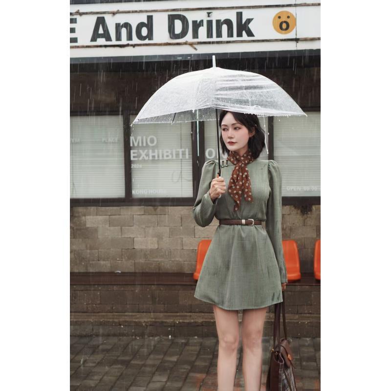 【图雅】蒙式 森系 秋日美拉德配色 短款袍25265