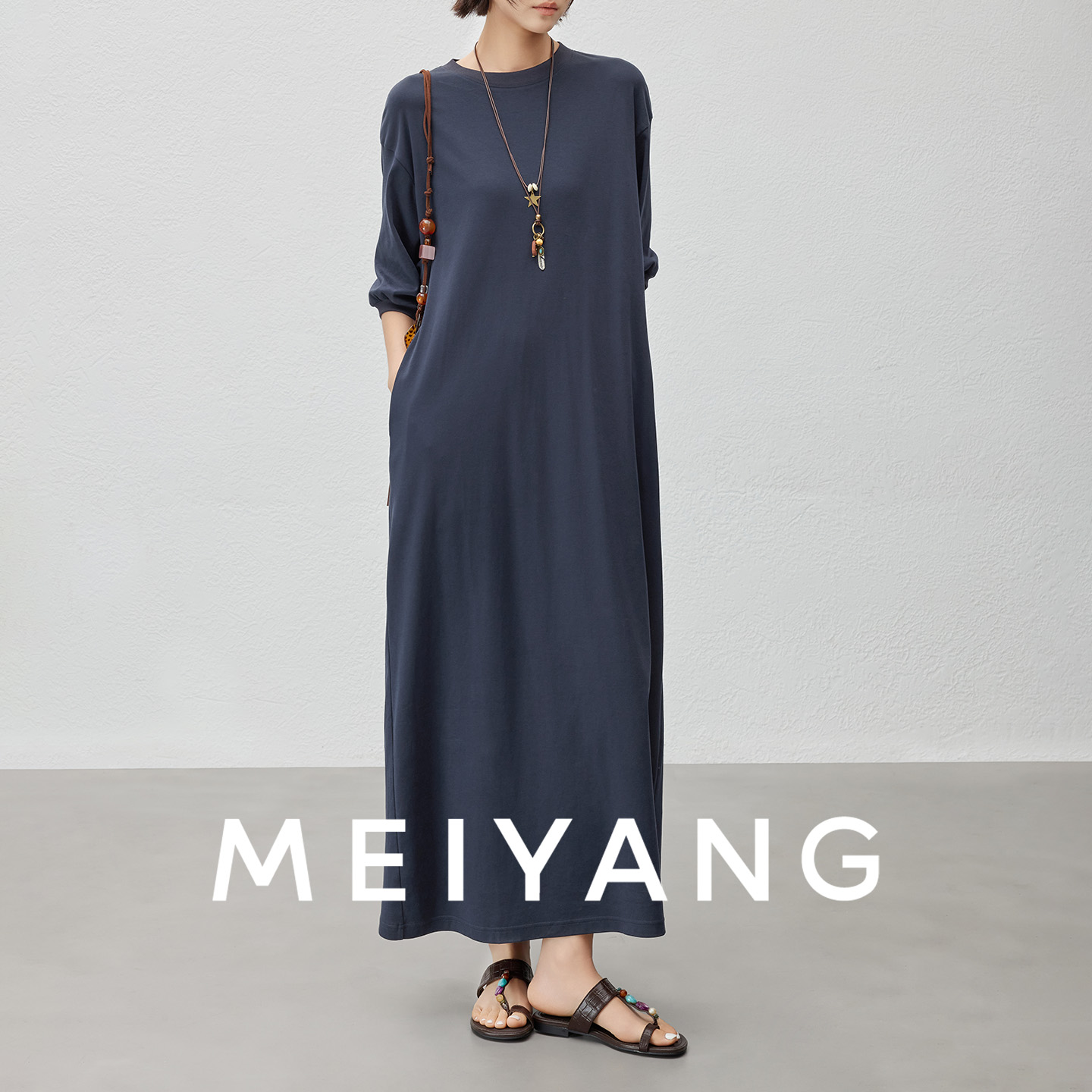 美洋MEIYANG 大舒服连衣裙【商场同款】舒适主义！全棉密织裙大码