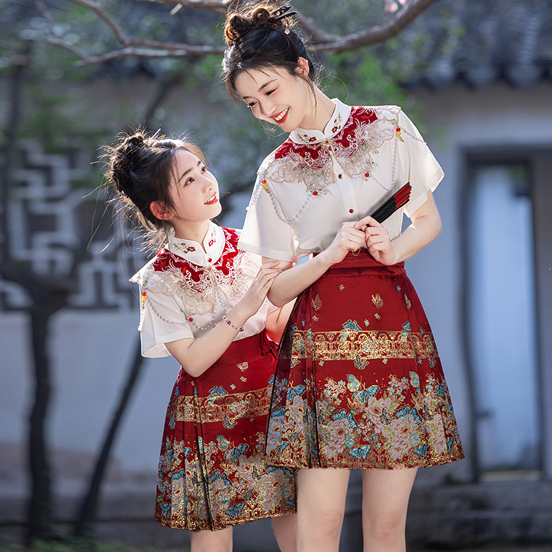 《忆江南》（组合链接）马面裙套装亲子装秋春夏古风裙子女童古装裙子