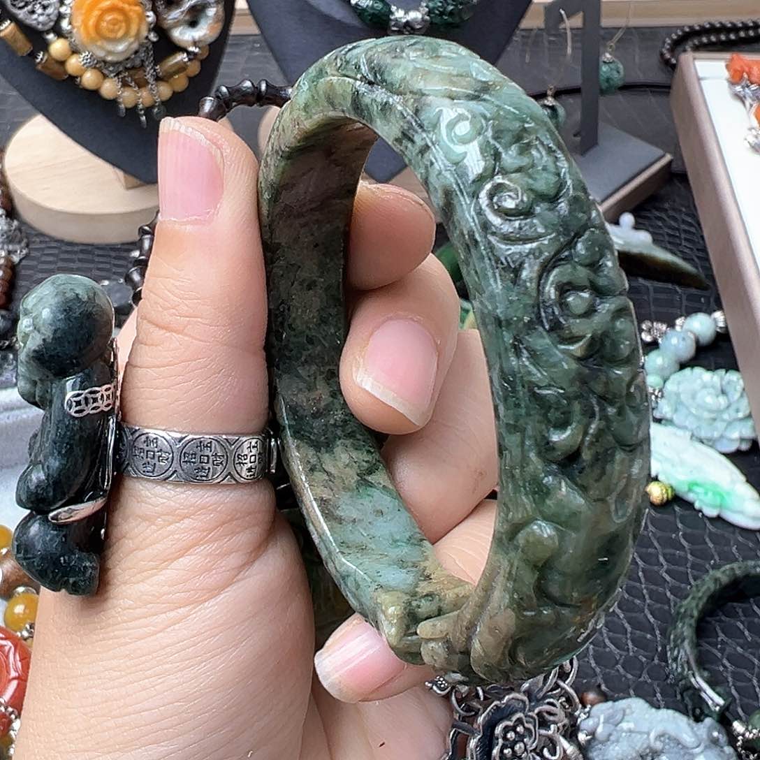 翡翠戒指未镶嵌晨****๑