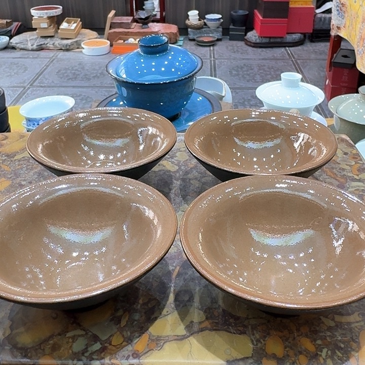 粗陶杯四个，瓷。。。