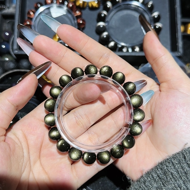 *****黑曜岩未镶嵌手链