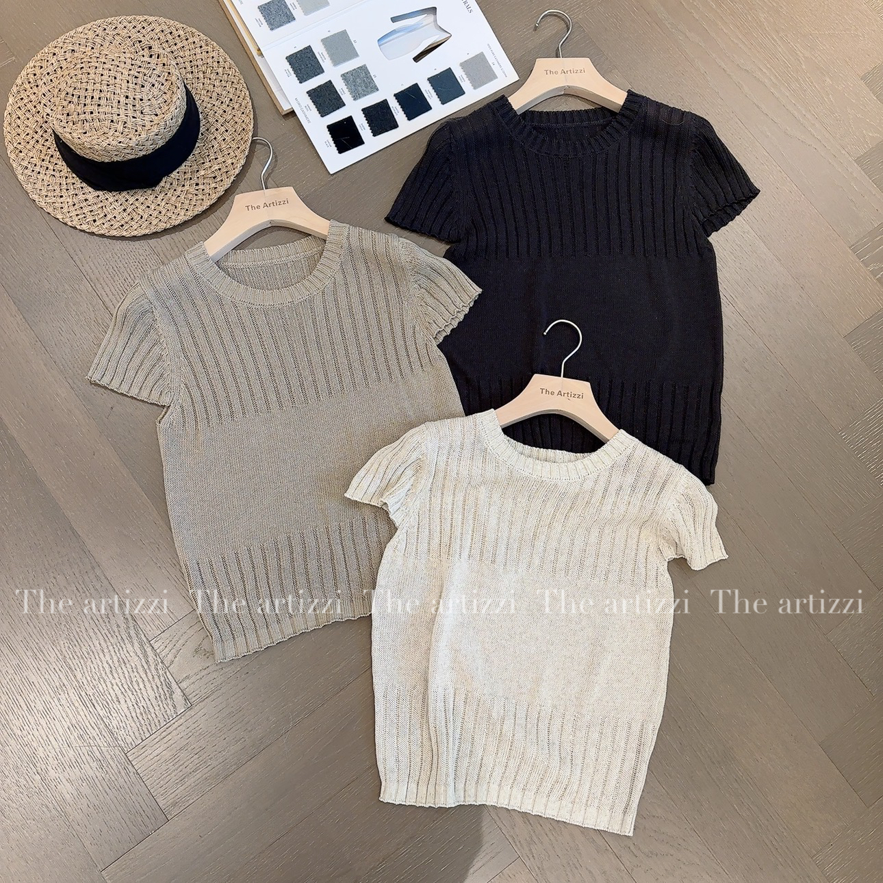 The Artizzi《轻酪锡兰》针织短袖上衣女