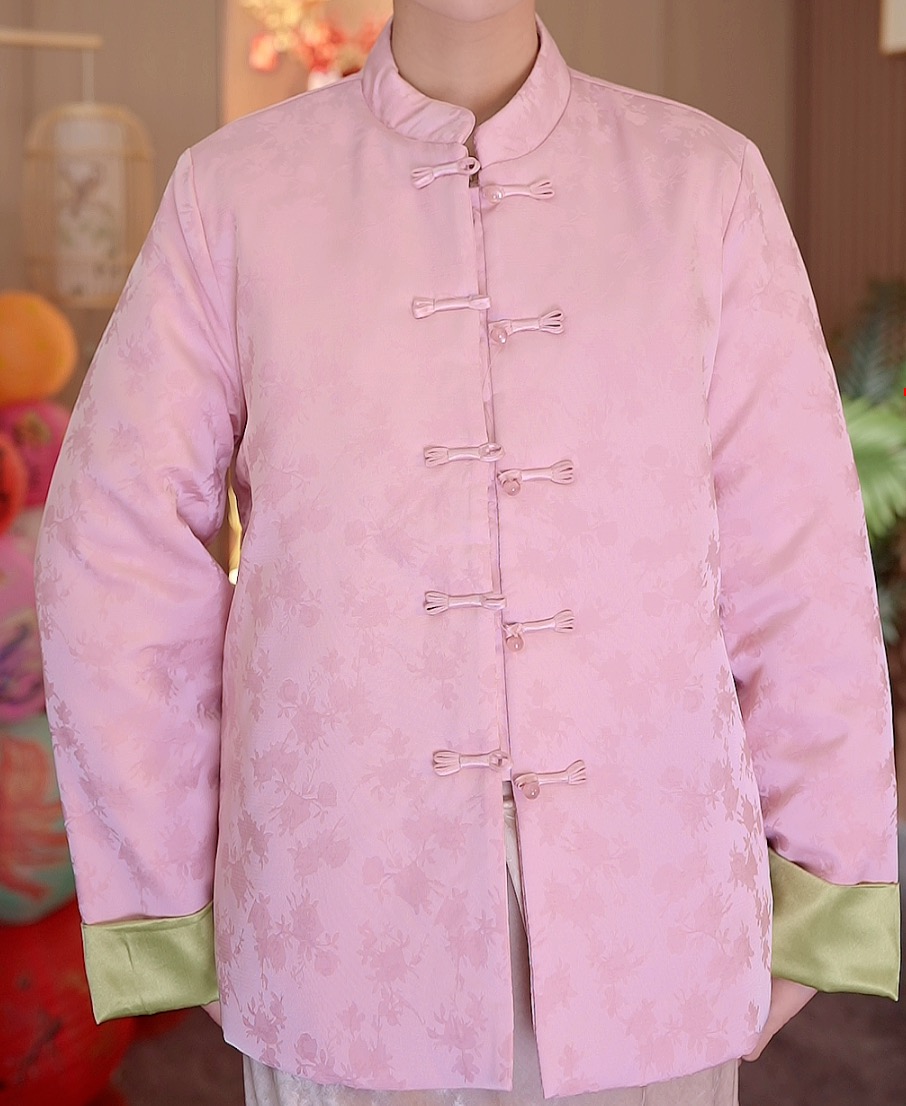 新中式国风时尚长袖夹棉提花外套2024D0890倩倩