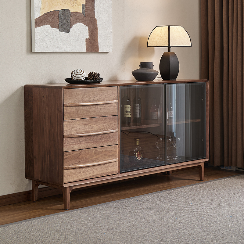 北美黑胡桃木餐边柜