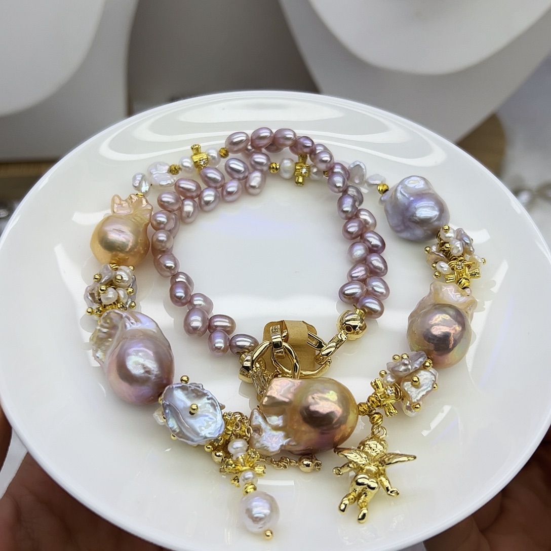 耳饰淡水珍珠银S925镶嵌