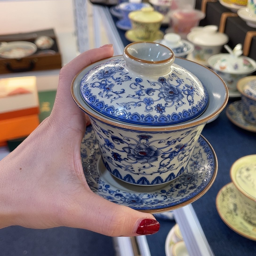 陶景德陶瓷盖碗茶具