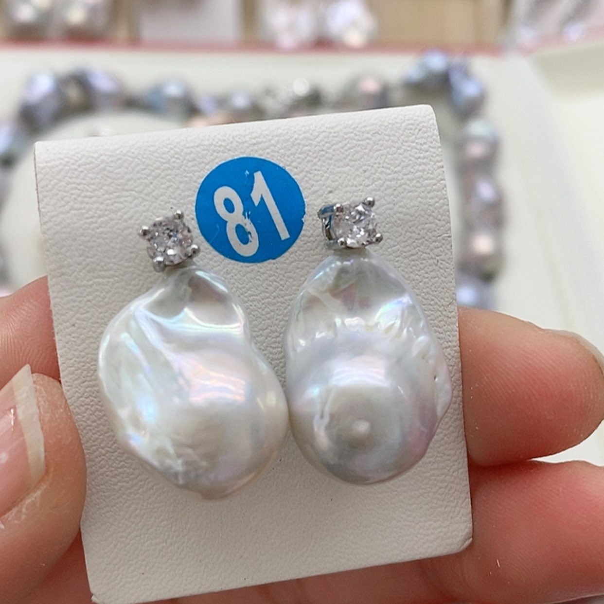 【闪购商品】淡水珍珠耳饰银S925镶嵌