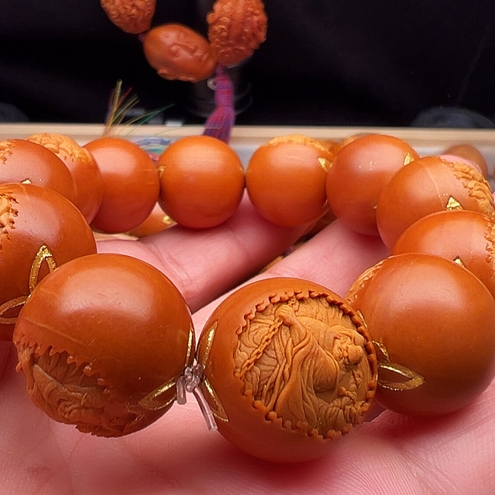 T***K手串/手链橄榄核2.0正圆钟馗