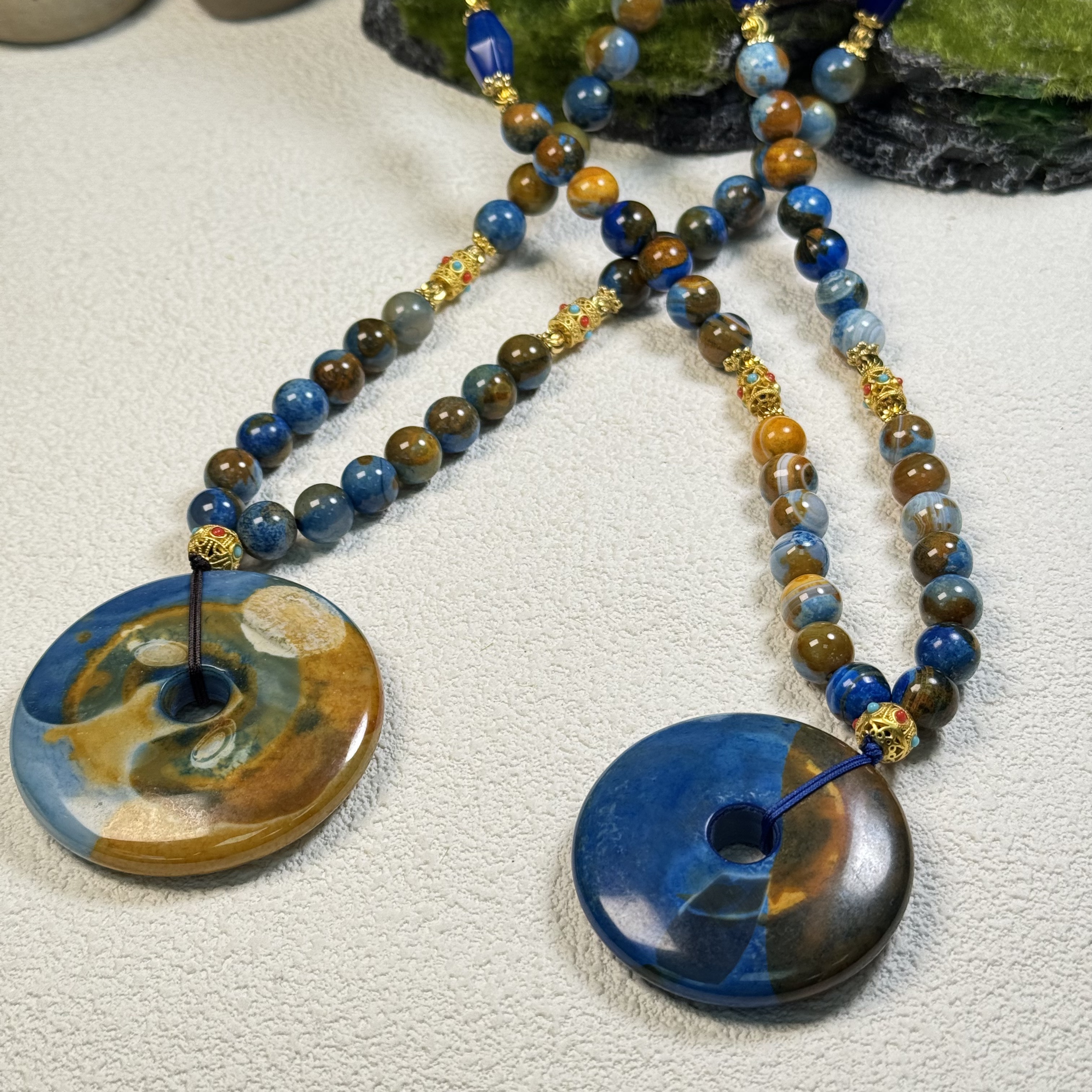 MQ2274-精美时尚三矿苼玛瑙吊坠-多样性只发一件