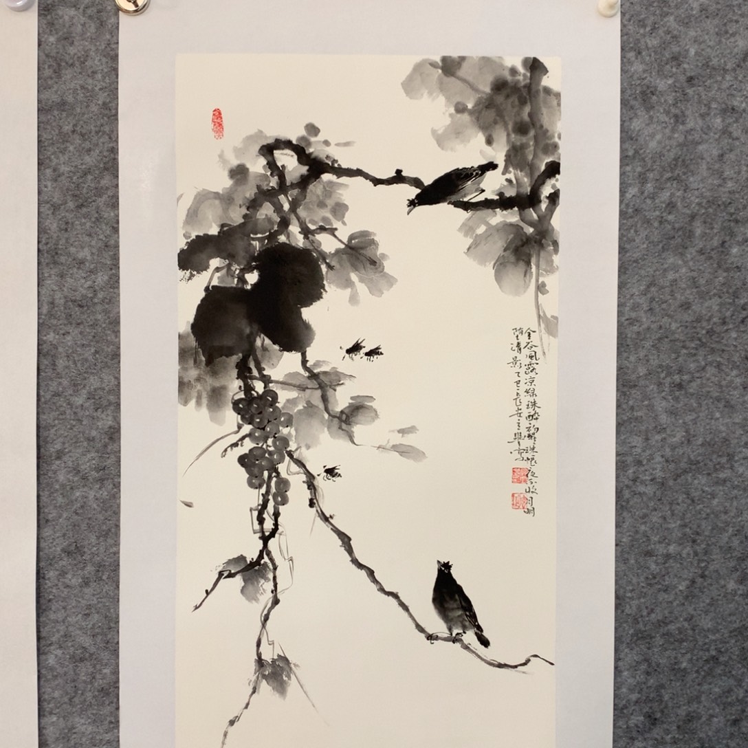 国画花鸟作品写意