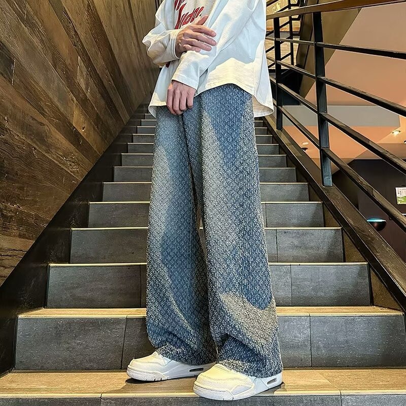 美式复古感宽松直筒坠感休闲百搭高街hiphop长裤