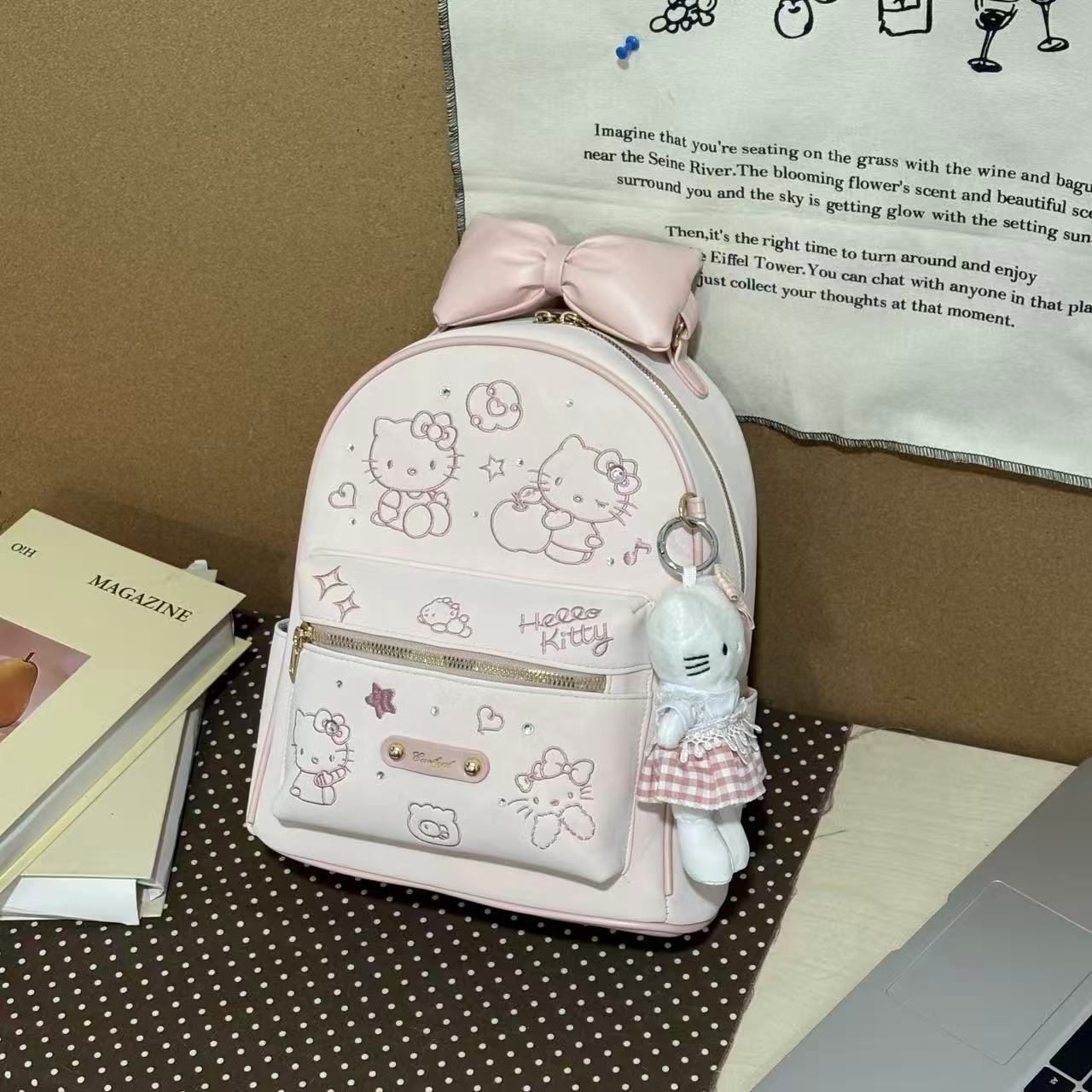 JuanJuan自制【闪钻危机】小众原创冬日限定！可爱ins风双肩包e633