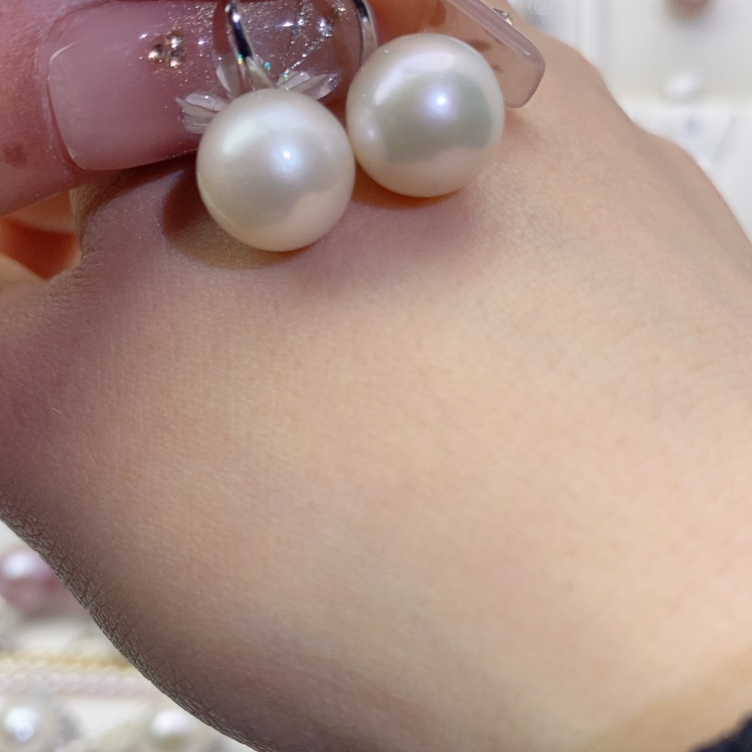 淡水珍珠耳饰合金