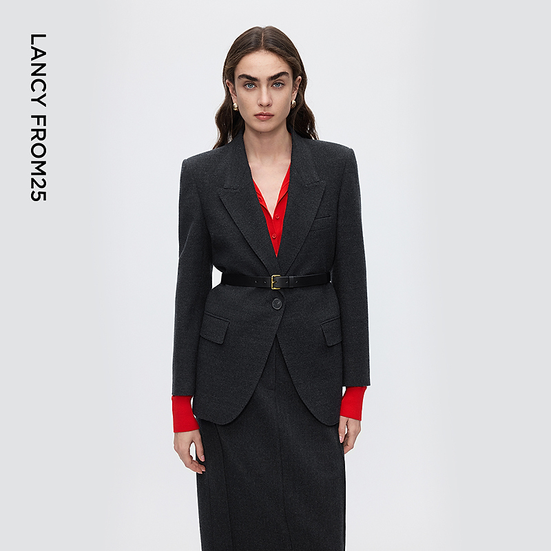 【高智系列】朗姿老钱风高端西装通勤西服女2025年冬季新款