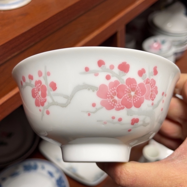 陶瓷醴陵釉下手绘12厘米