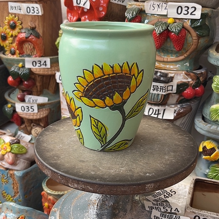 粗陶材质多肉花盆