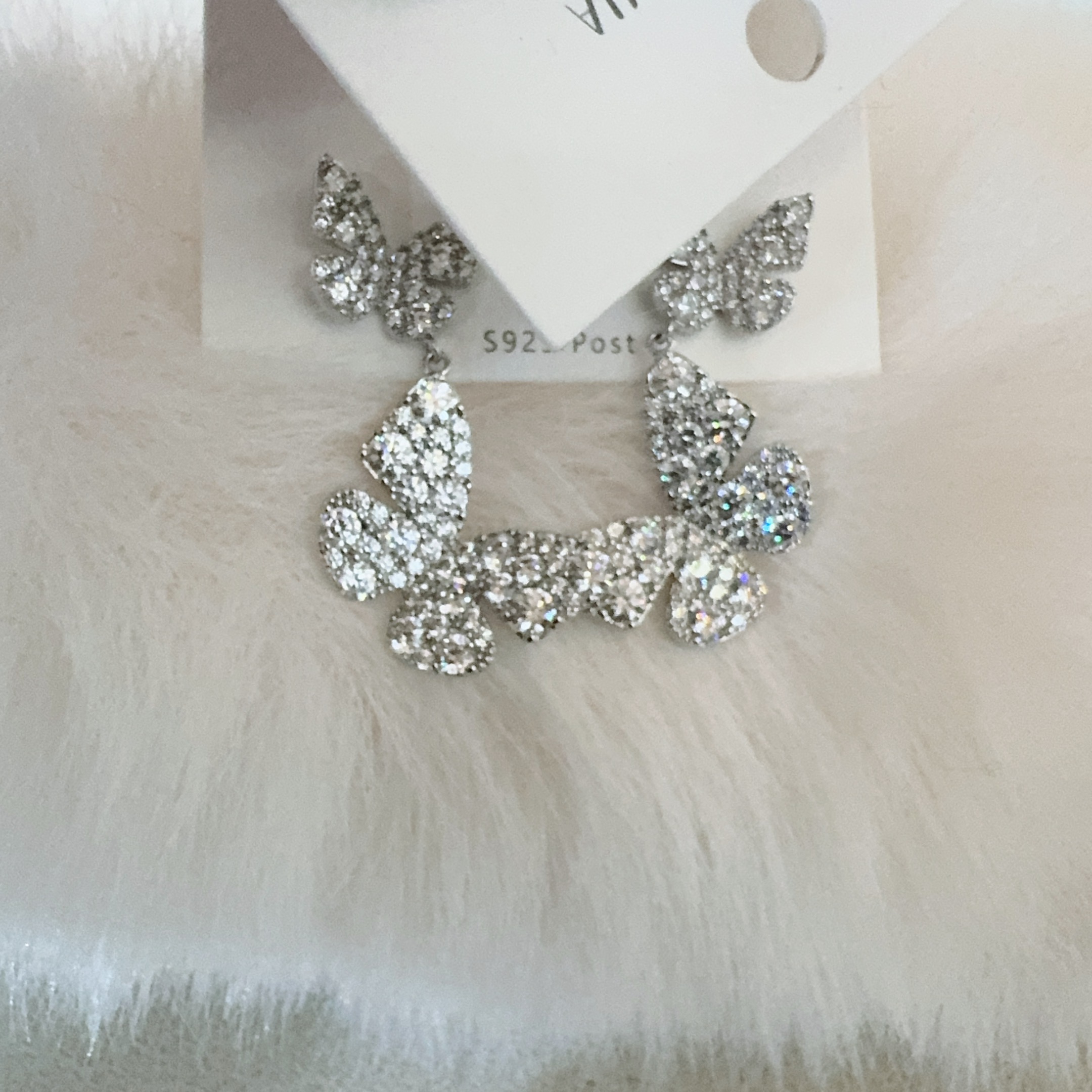 铜合金耳饰 轻奢蝴蝶耳环ZET04016K