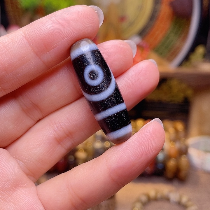 玛瑙/玉髓（覆膜）散珠两眼