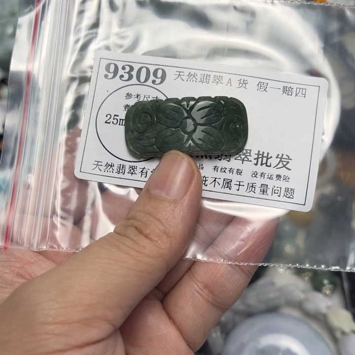 翡翠未镶嵌吊坠(不含链)9309