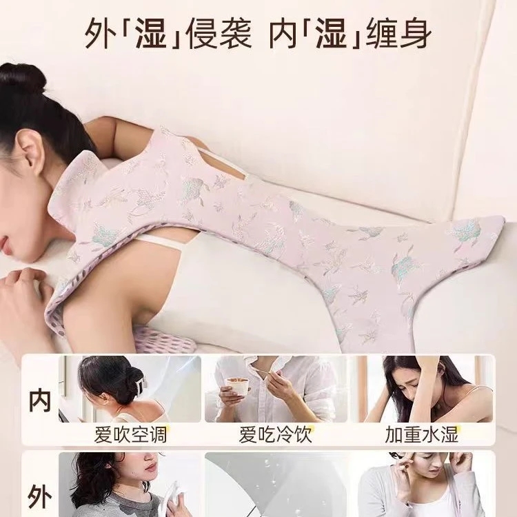 泗水砭石加热龙骨通肩颈背部热灸热敷刮疗板