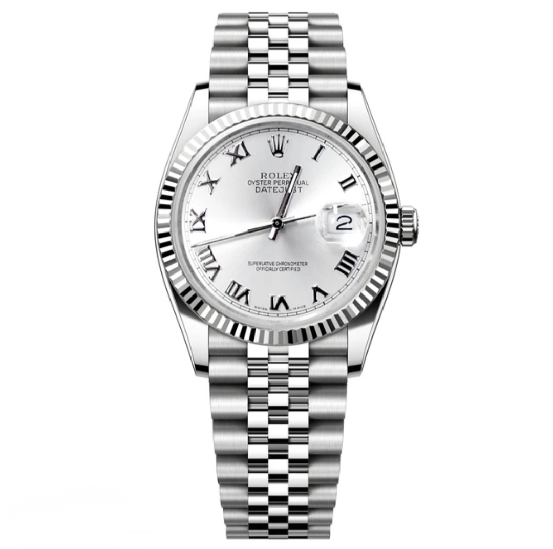 99新 Rolex/劳力士 日志A1259/银灰盘罗马刻牙圈/36表径