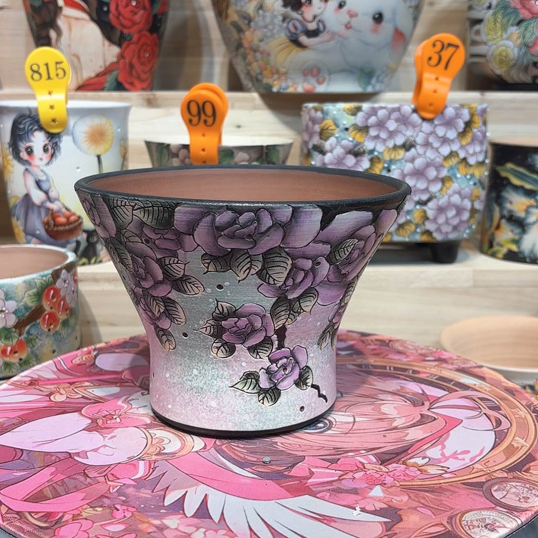 紫砂花盆手工花盆默认微瑕15/12