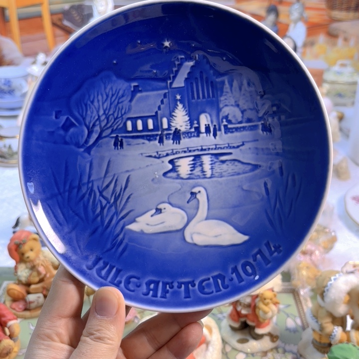 摆件欧洲中古瓷器好看冲鸭！