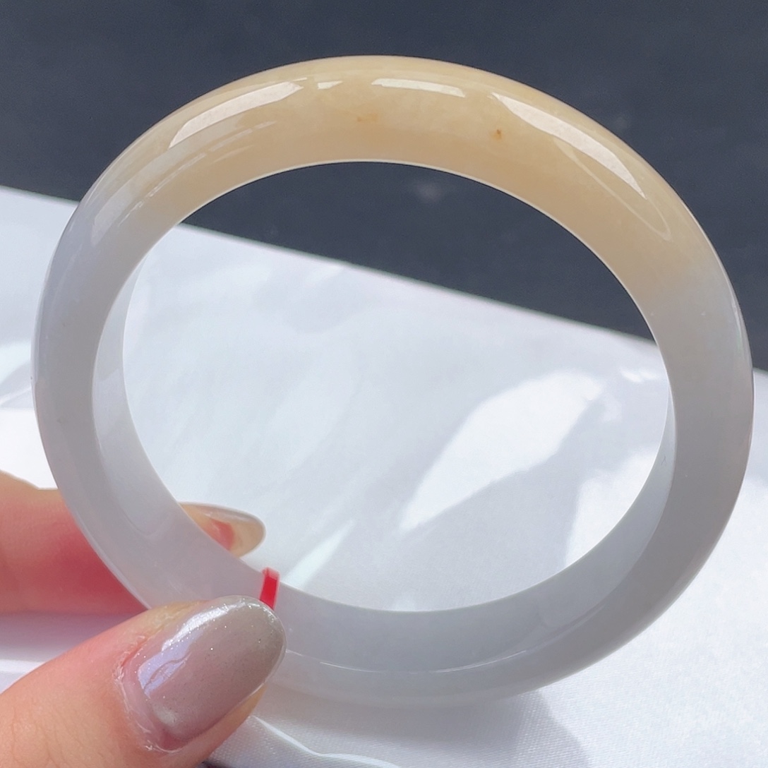 翡翠未镶嵌手镯58圈口