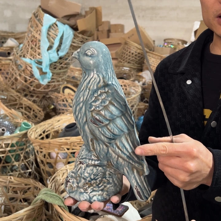 摆件高29宽17公分微瑕捡漏做旧款