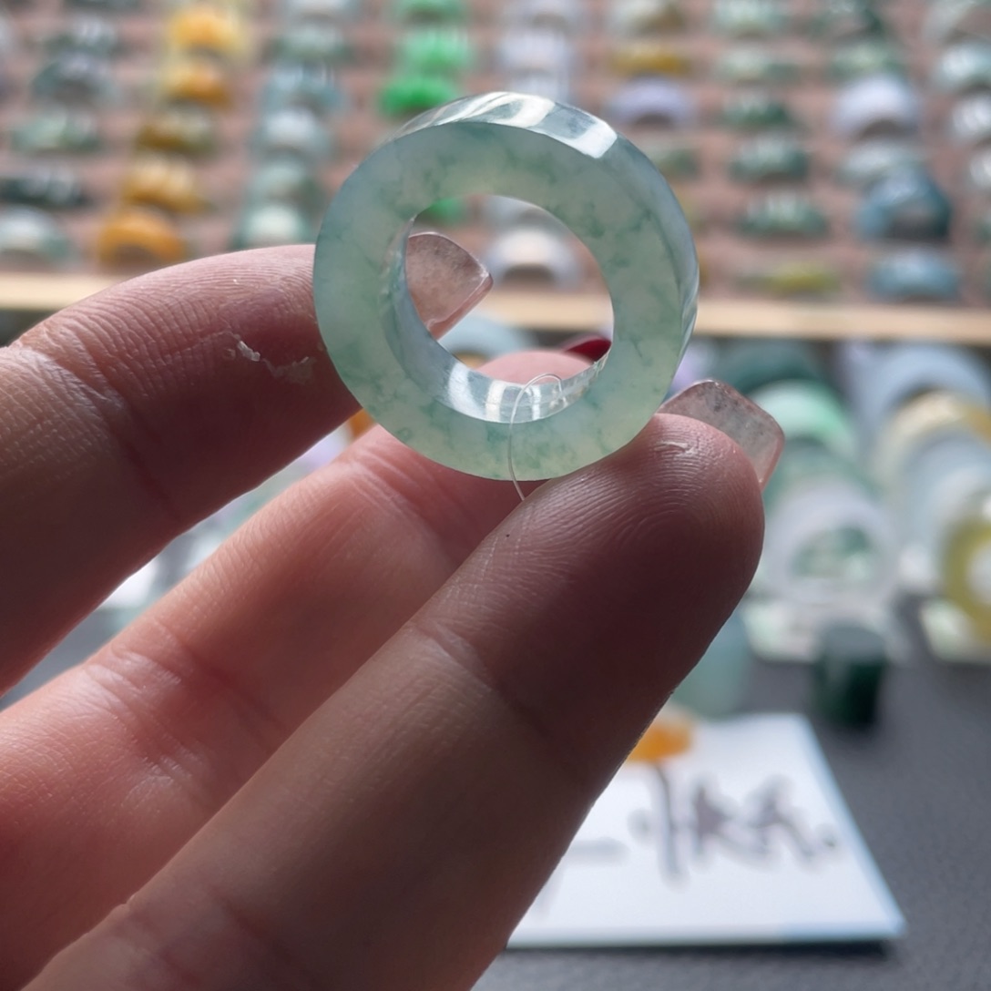 定制翡翠未镶嵌戒指9-12
