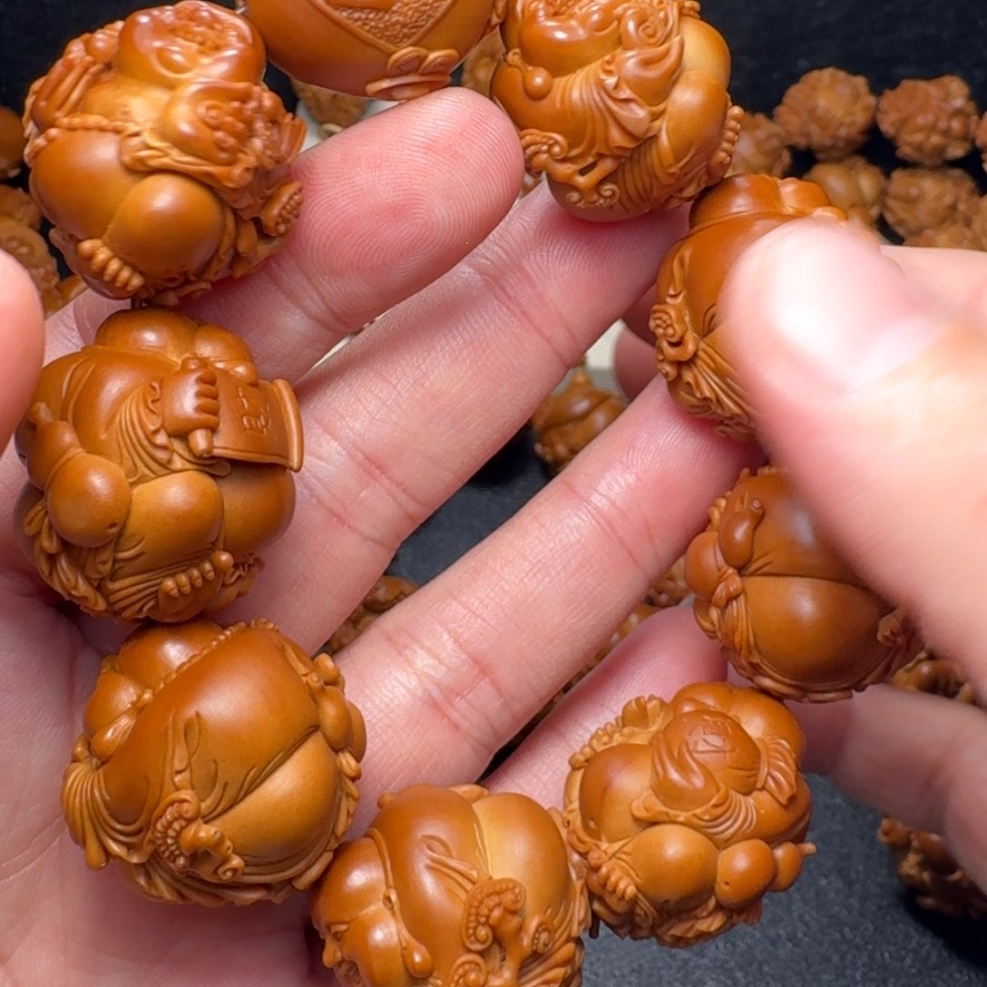 追***赵橄榄核手串/手链弥勒