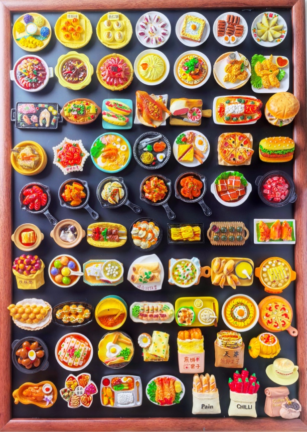 【许愿+对对碰 】高货树脂创意立体手绘食玩冰箱贴摆件