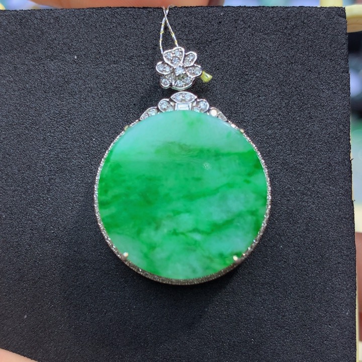 翡翠手链18K金镶嵌翡翠