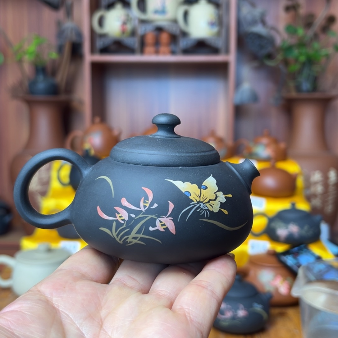 七*?建水紫陶黑色尽心全品无暇