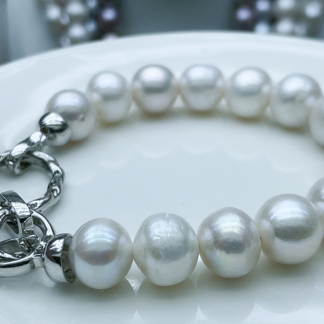 淡水珍珠颈饰钛钢