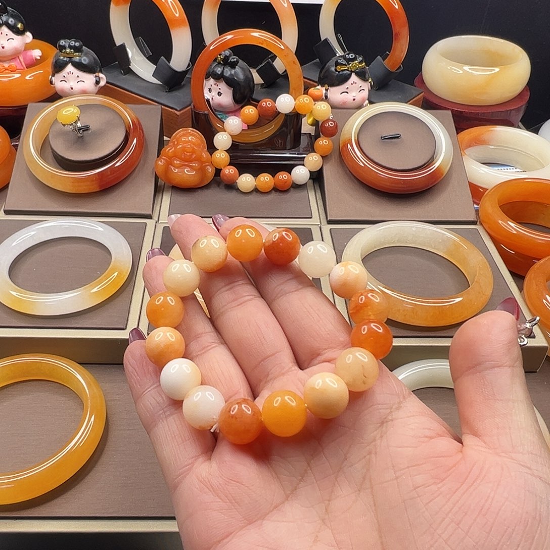 石英质玉（黄龙玉）未镶嵌手串福利12