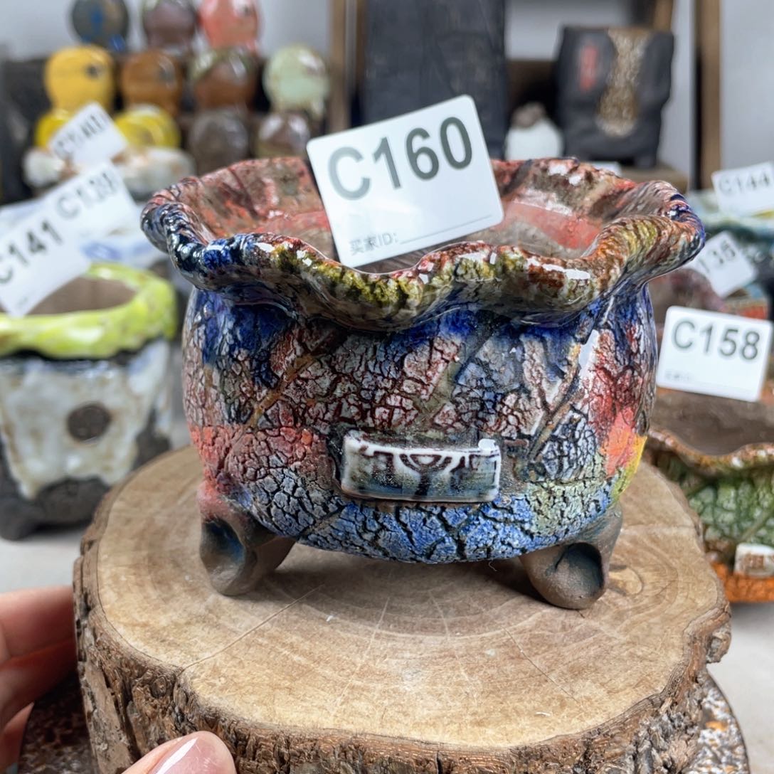 紫砂花盆枯木 外口11