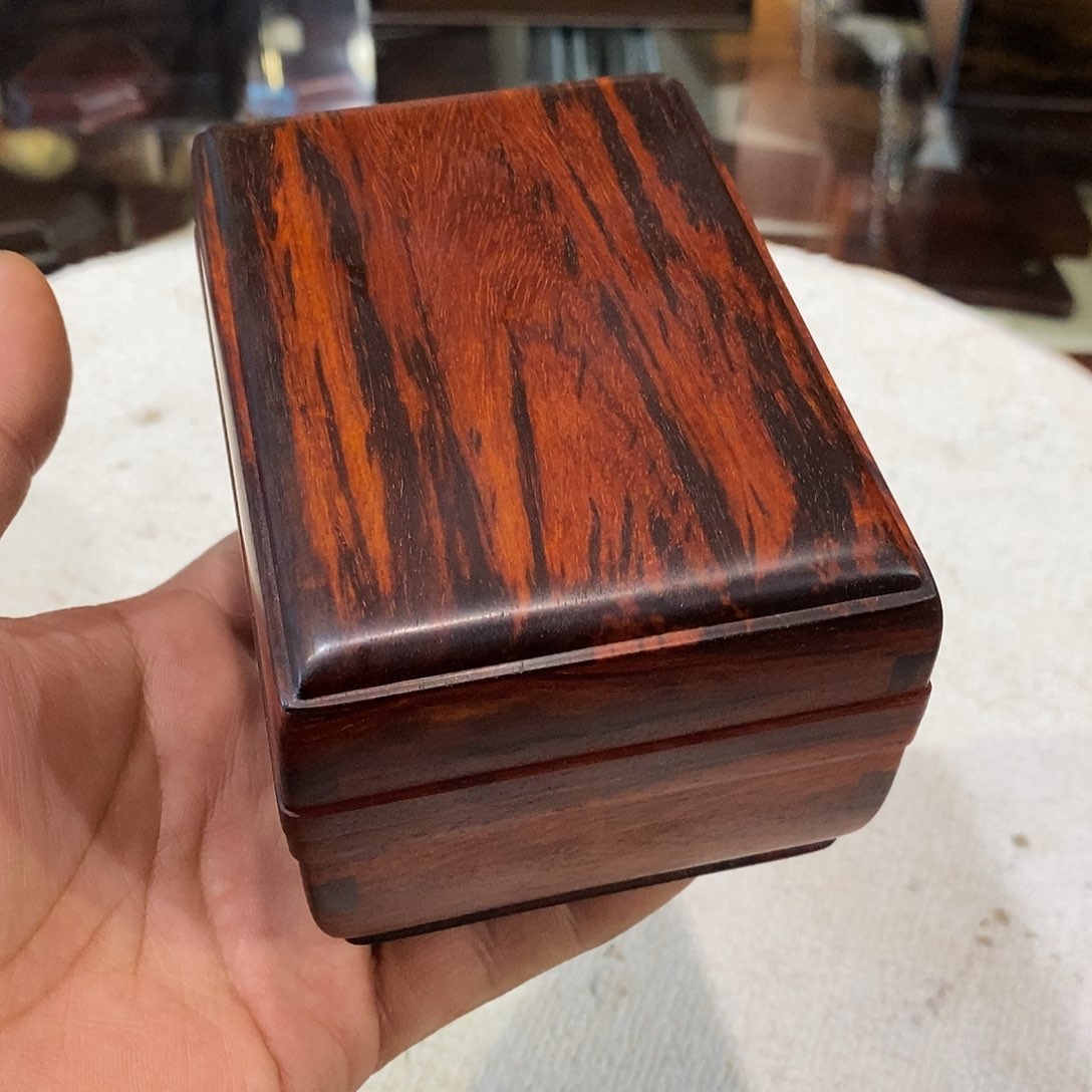 檀香紫檀（小叶紫檀）独板面包盒11.7/8.5/6.7