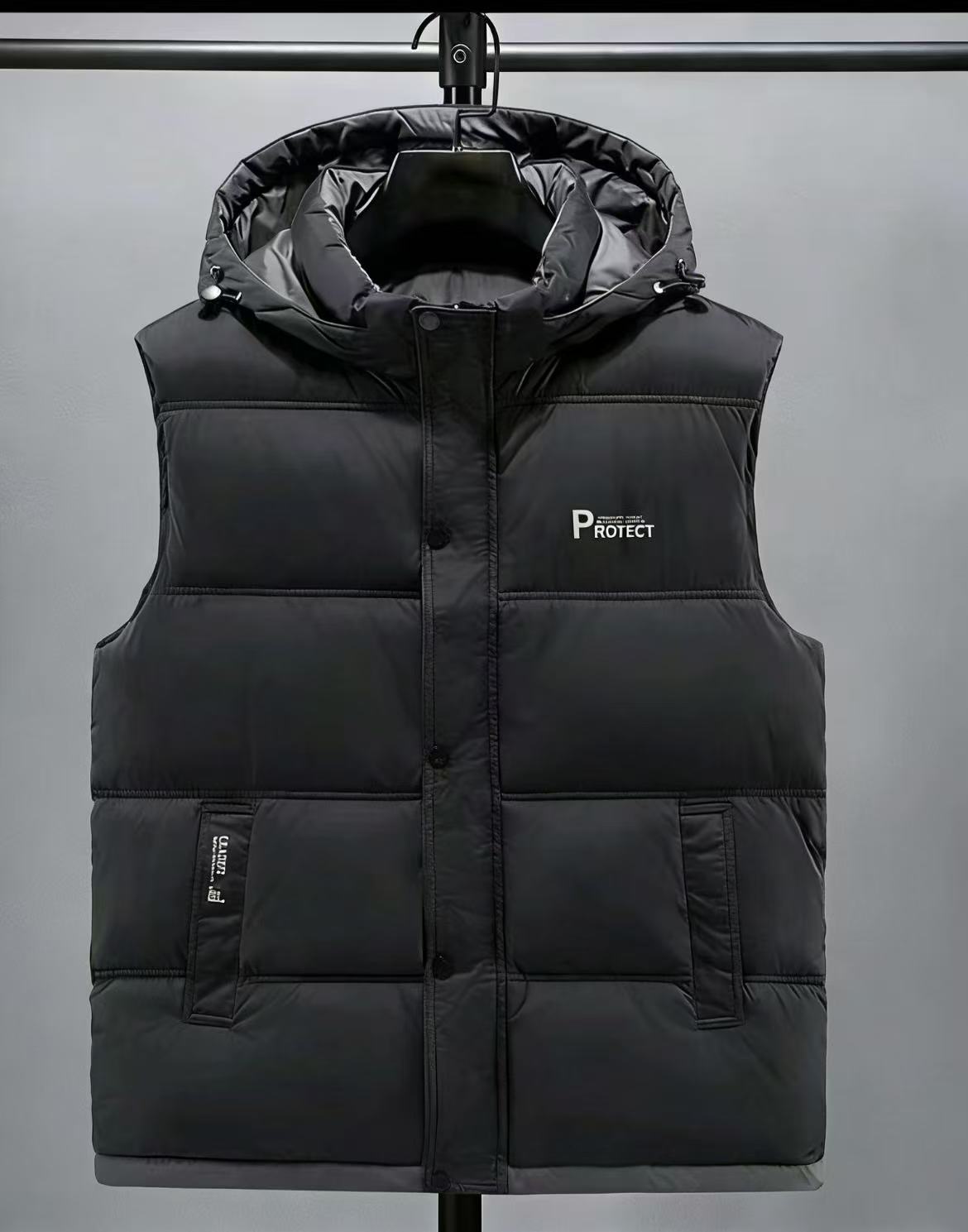 男士加厚冬季连帽棉马甲  104