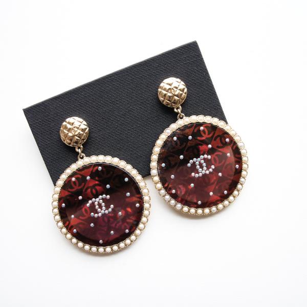 Chanel 游轮系列圆形吊坠耳钉